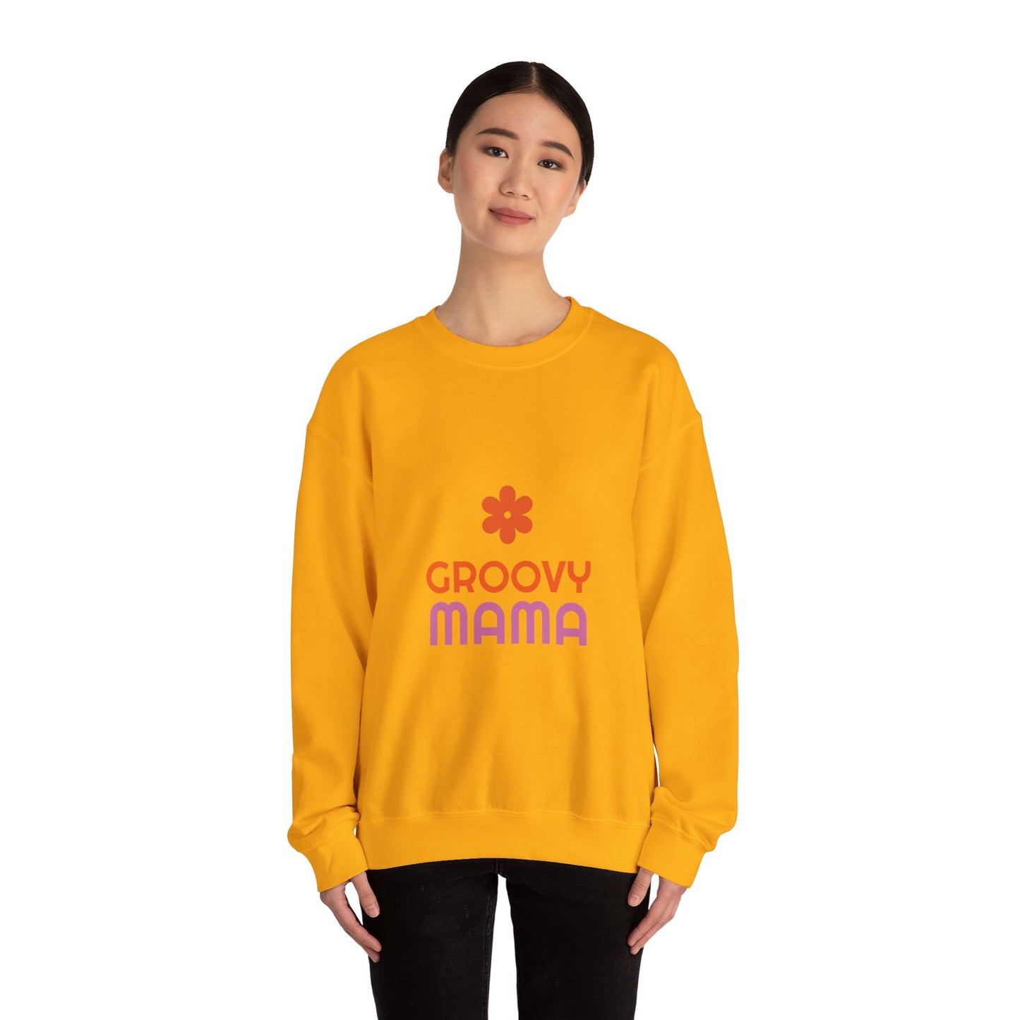 Groovy Mama Unisex Crewneck Sweatshirt - Fun and Comfy Gift for Moms