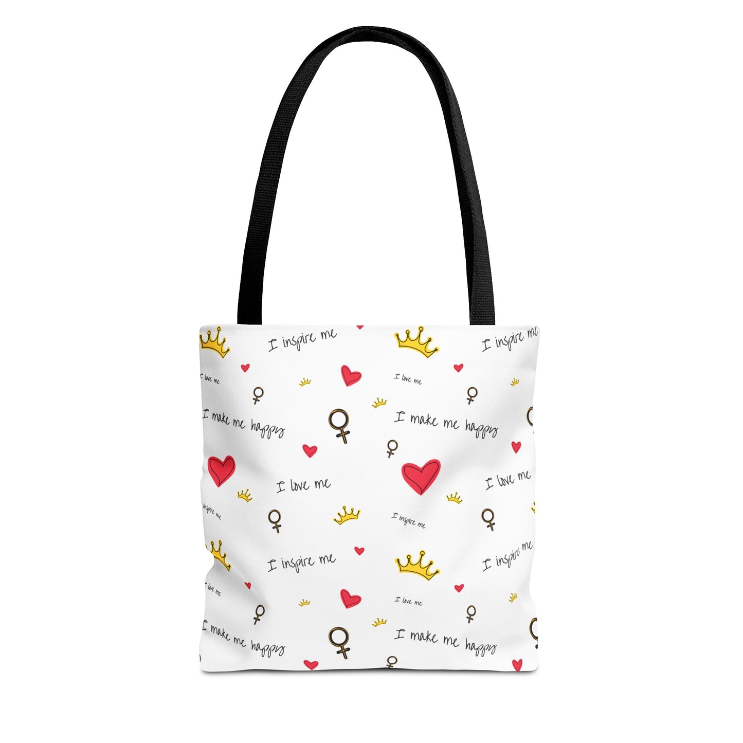 Inspirational Tote Bag – "I Inspire Me" & Heart Design for Women